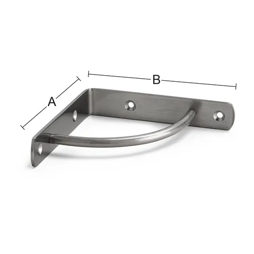 Konsol Konvex 220x220 mm, Rostfri