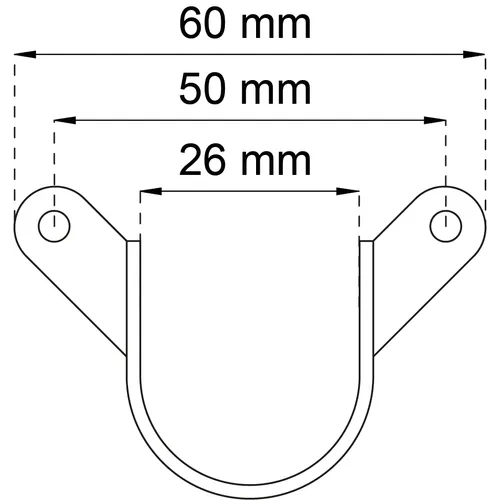 Rörhållare/sidfäste FZB 25 mm, 2-pack