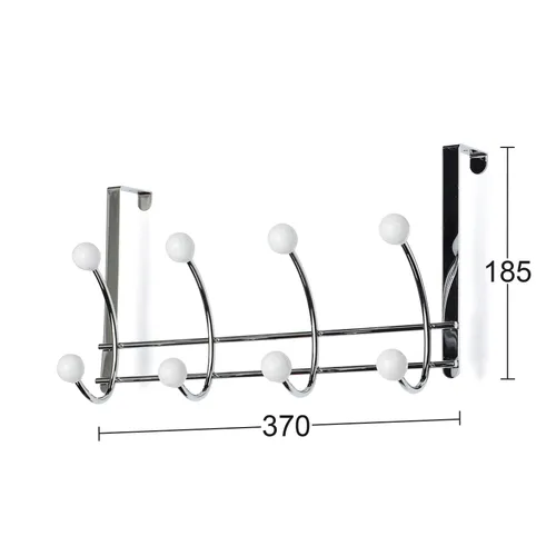 Dörrhängare Bonny Vit, Krom, 4 krokar