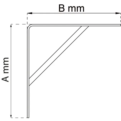 Konsol 9 stål förstärkt 200x300 mm, Vit
