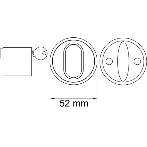 Cylinderlåssats 42  Krom