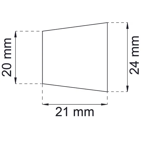 Knopp Gabriel 24 mm, Borstad nickel