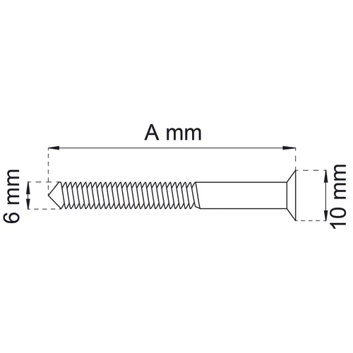 Koppelskruv 360 FZB 55 mm
