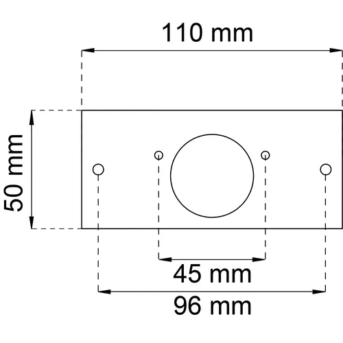 Gångjärnsförstärkning f. dörr 110x50 mm, Vit