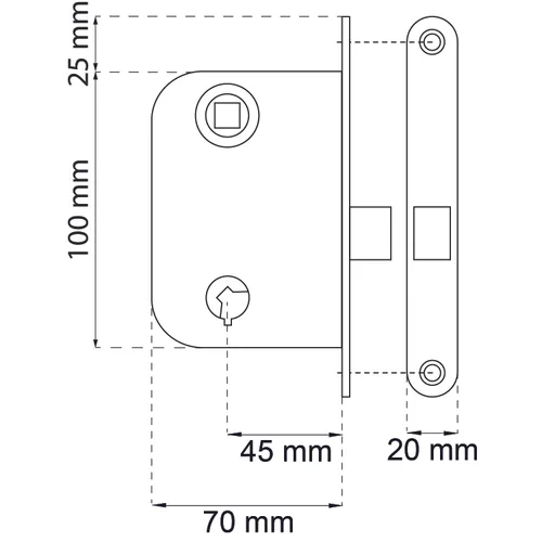 Låshus 62020 Guldepoxy