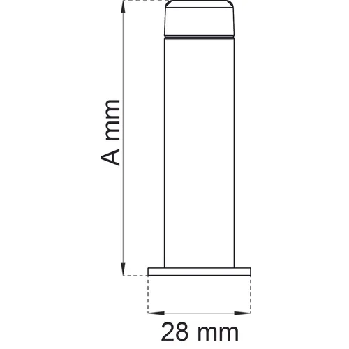 Dörrstopp 2890 75 mm, Rostfri