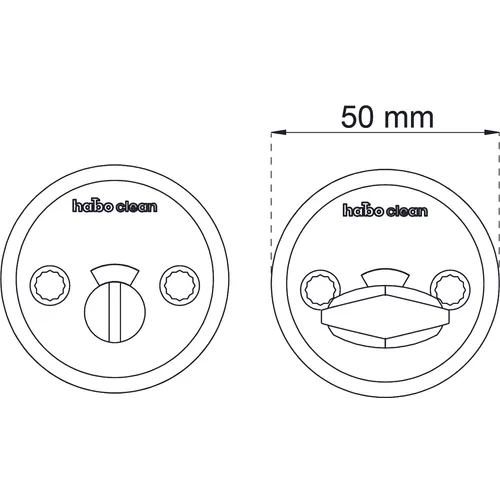 WC-beslag A265 Clean Polerad