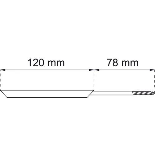 Fönsterbänkskonsol rak 120 mm, Vit