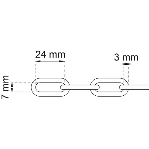 Kätting 1609 Ø 3 mm, Nickel