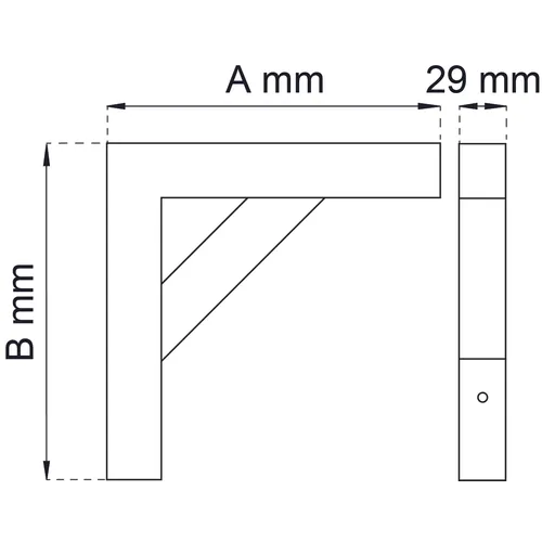 Konsol 300 trä 180x265 mm, Vit