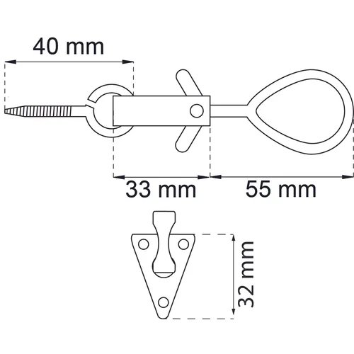 Fönsterlås 180 Nickel, 2-pack