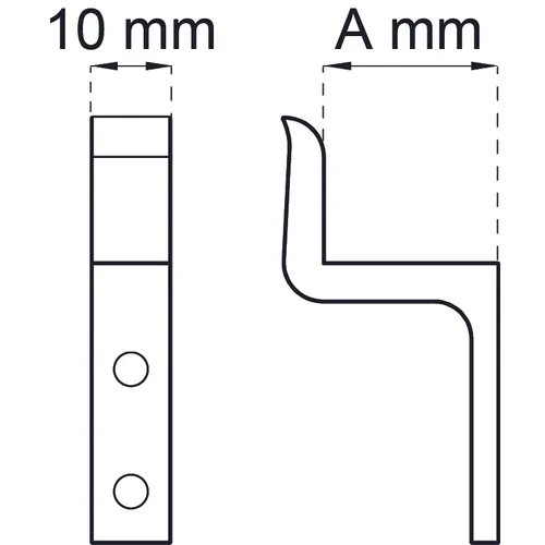 Fönstervredshake 3 10 mm, Nickel