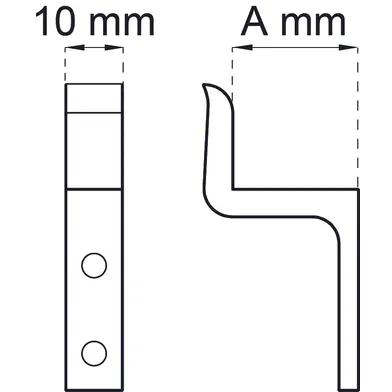 Fönstervredshake 3 10 mm, Nickel