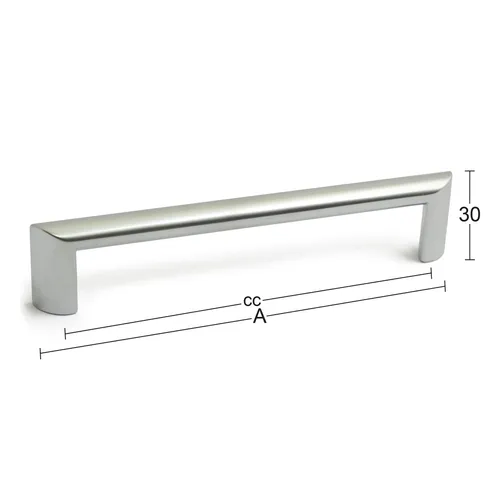 Kökshandtag Nova 140 mm, Matt krom, 128 c/c, 2-pack