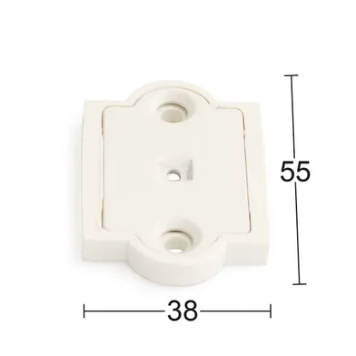 Fästbricka 2434 Vit, 2-pack