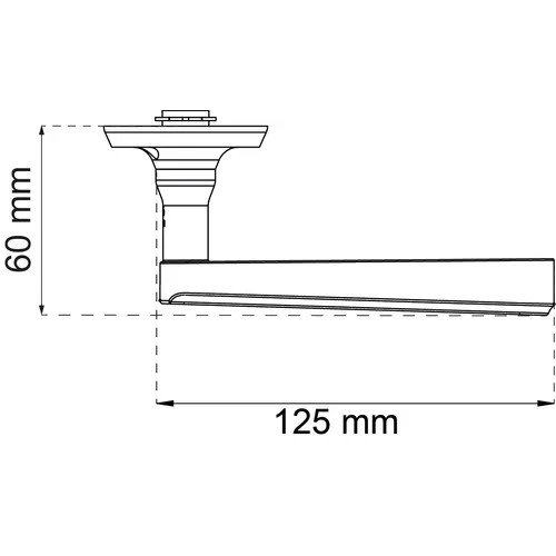 Ytterdörrshandtag Oxford Clean Borstad
