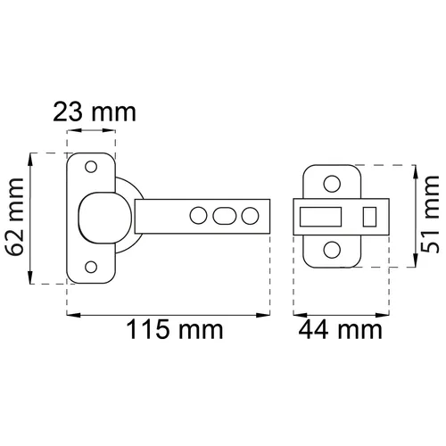 Självstängande gångjärn Soft close Heltäckande 100°