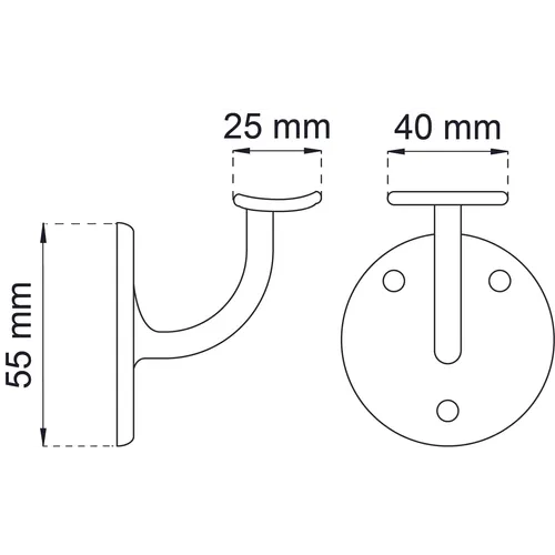 Ledstångsbeslag 3500 Silvelox