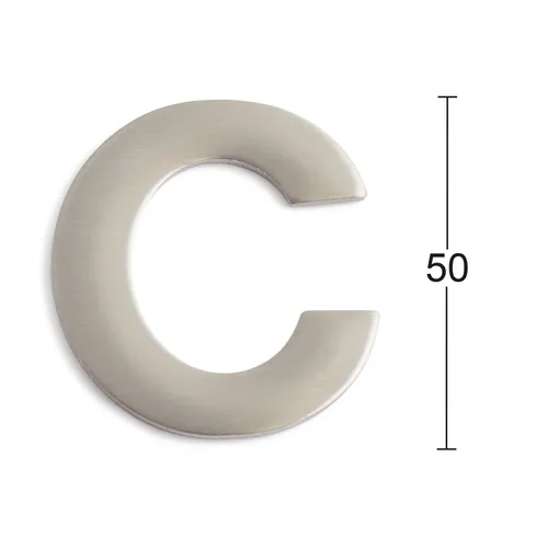 Bokstav C, Självhäftande Rostfri