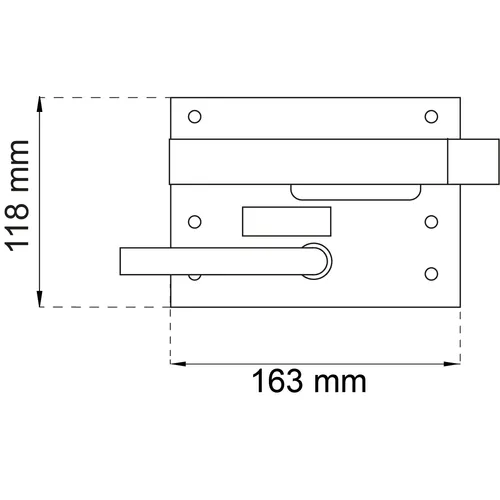 AD-lås 890 Höger, Svart Stål