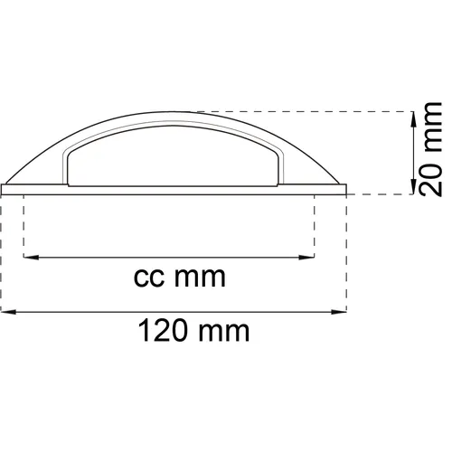 Kökshandtag Felicia 120 mm, Krom, 86 c/c, 2-pack