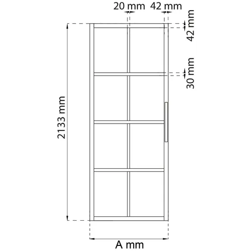 Dörr Cube Svart/Klarglas 2133x1000 mm