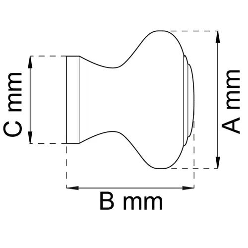Knopp Frank 45 mm, Vit