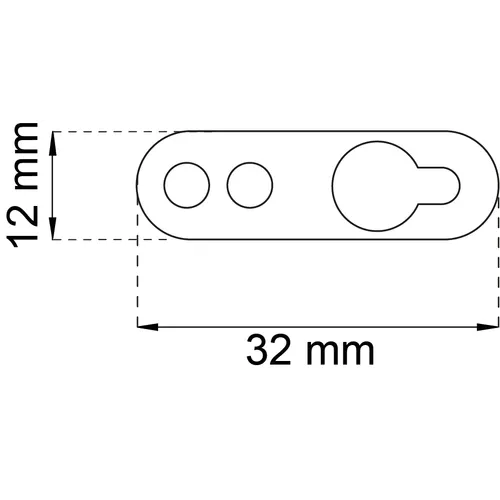 Hängbleck 32x12 mm, FZB, 4-pack