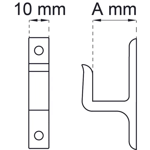 Fönstervredshake 7 28 mm, Nickel, m. skruv