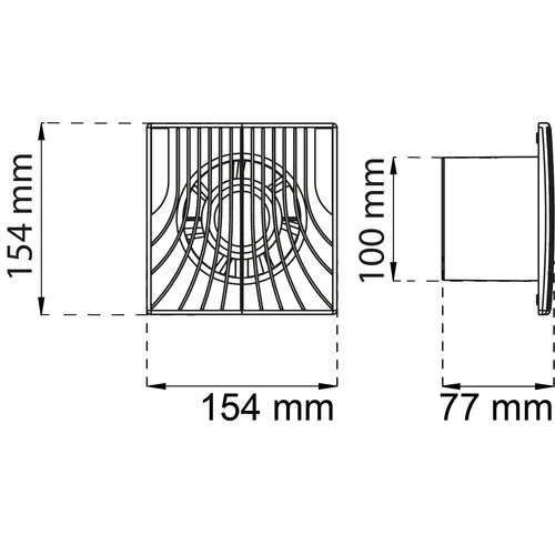 Badrumsfläkt Ventit Selected Vit