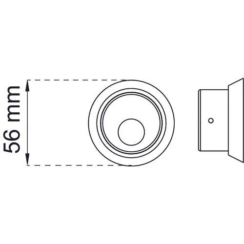 Cylinderkopp med cylinderring Borstad krom