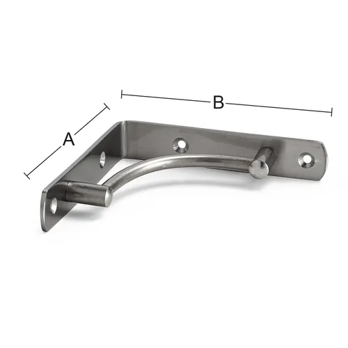 Konsol Konkav 220x220 mm, Rostfri