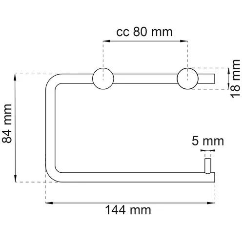 Toapappershållare 1368 Krom