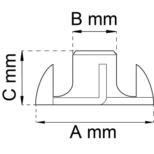 Inslagsmutter 3206 M8, 4-pack