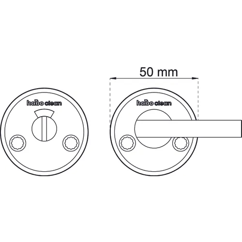 WC-beslag A262 Clean handikapp Polerad