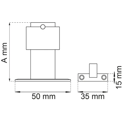 Dörrhållare 393 70 mm, Rostfri