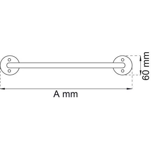 Badkarshandtag 3407 300 mm, Svart