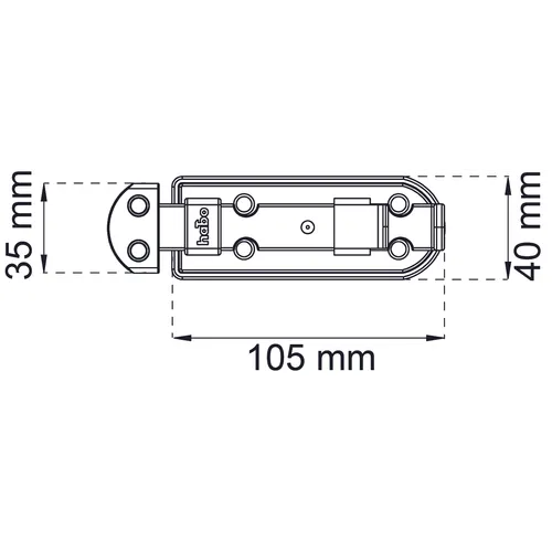 Skjutregel låsbar 105 mm, FZB, kolv 18 mm