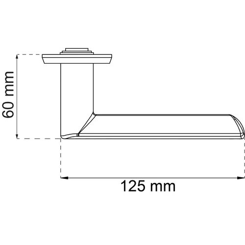 Dörrhandtag New York Borstad krom