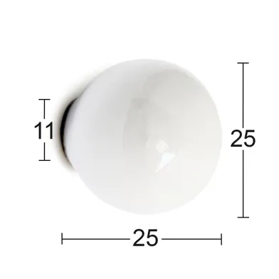 Knopp Lucas 25 mm, Vit