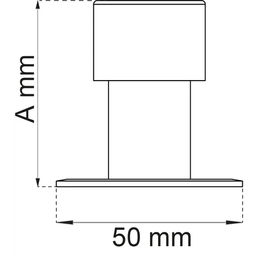 Dörrstopp 2893 75 mm, Svart