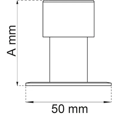 Dörrstopp 2893 75 mm, Svart