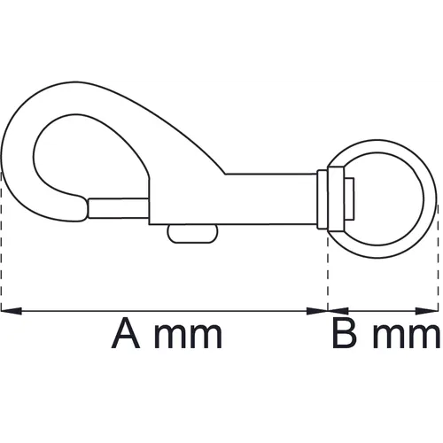 Karbinhake 5025 54x25 mm, Nickel