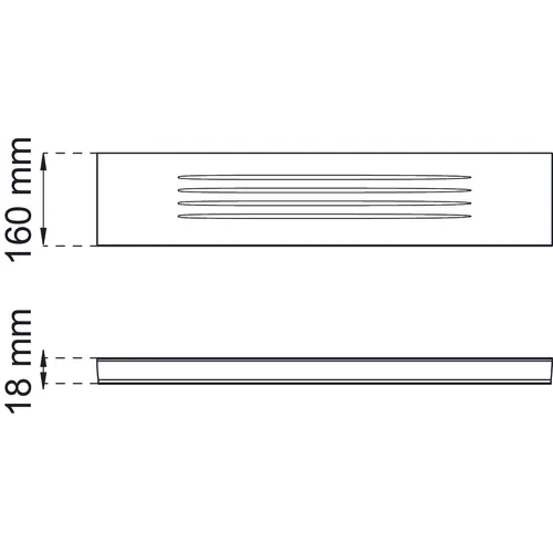 Fönsterbänk Haga ventilerad 18x160x1800 mm, Vit
