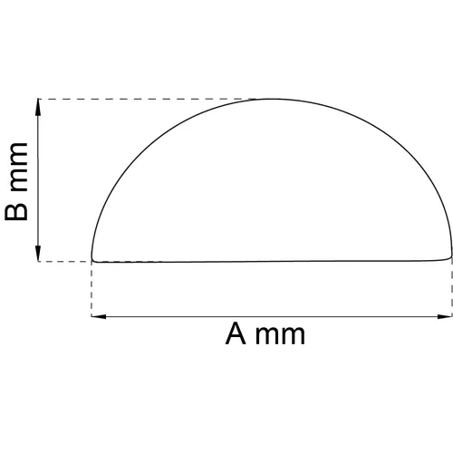 Buffert 81 55x25 mm, Svart