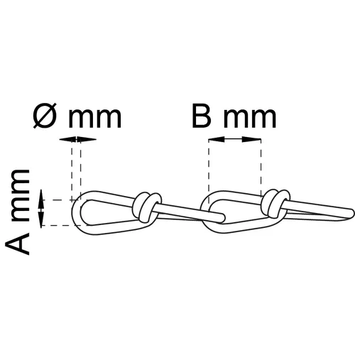 Kätting K Ø 8 mm, FZB, 2 m