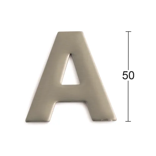 Bokstav A, Självhäftande Rostfri