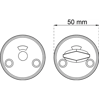 WC-beslag A262 Alicante Krom