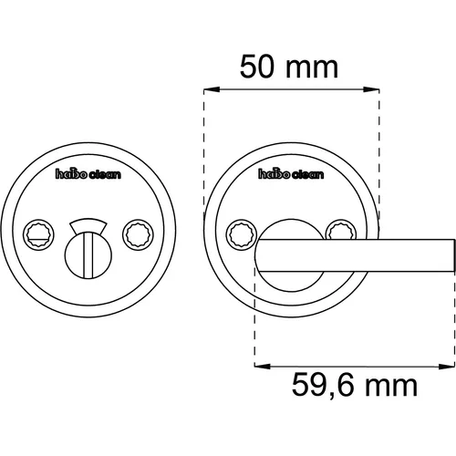 WC-beslag A265 HCP Clean Polerad