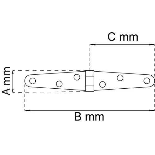 Kistgångjärn 1735 FZB 125 mm, 2-pack